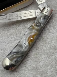 Hen & Rooster 2 Blade Trapper Ltd Ed #044 on Bolster 165th Anniversary Commemorative