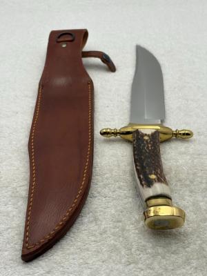 Muela Alamo Bowie With Sheath Made In Spain Stag Handles