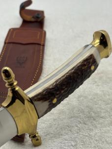 Muela Alamo Bowie With Sheath Made In Spain Stag Handles
