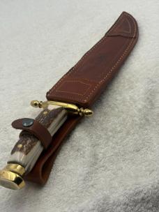 Muela Alamo Bowie With Sheath Made In Spain Stag Handles