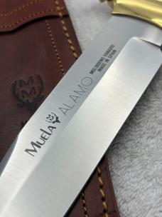 Muela Alamo Bowie With Sheath Made In Spain Stag Handles