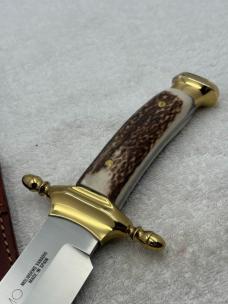 Muela Alamo Bowie With Sheath Made In Spain Stag Handles
