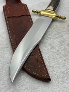 Muela Alamo Bowie With Sheath Made In Spain Stag Handles