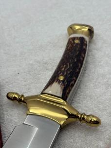 Muela Alamo Bowie With Sheath Made In Spain Stag Handles