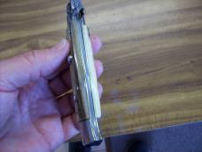 Vintage Italian 9" Stiletto Automatic Italy Stainless Tang Stamp Gen. Stag/Antler UNUSED!
