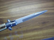 Vintage Italian 9" Stiletto Automatic Italy Stainless Tang Stamp Gen. Stag/Antler UNUSED!