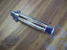Vintage Italian 9" Stiletto Automatic Italy Stainless Tang Stamp Gen. Stag/Antler UNUSED!