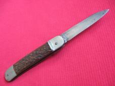 Vintage Older BONSA German Stag Leverlock Switchblade Knife