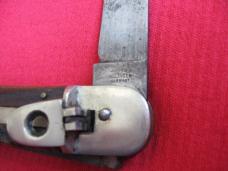 Vintage Older BONSA German Stag Leverlock Switchblade Knife