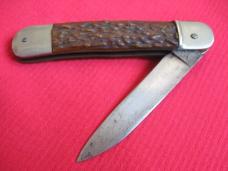 Vintage Older BONSA German Stag Leverlock Switchblade Knife