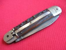 Vintage Older BONSA German Stag Leverlock Switchblade Knife