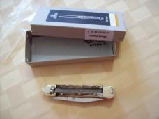 Hubertus Knife Solingen, Germany Size 10 Medium Clip-Point Genuine Stag/Antler NIB