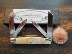 Northwoods Large Stag Congress Gladstone Michigan Unused with box and Coin