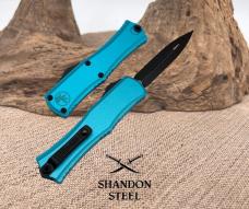 Microtech HERA II MINI D/E BLACK STANDARD TURQUOISE 1702M-1TQ