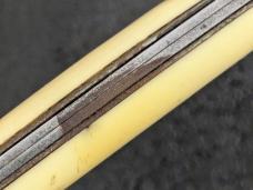 Colonial Shur Snap Yellow Celluloid Automatic Fish Tail Jack