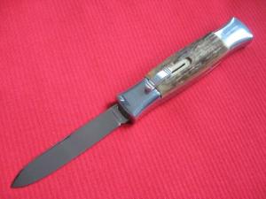 Vintage Custom Italian Front Opener Double Action STAG OTF Switchblade Knife