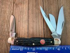 Henckels by Boker 4 Blade Stockman Black Jigged Bone Carbon Steel Blades 