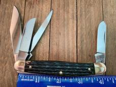 Henckels by Boker 4 Blade Stockman Black Jigged Bone Carbon Steel Blades 
