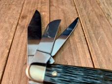 Henckels by Boker 4 Blade Stockman Black Jigged Bone Carbon Steel Blades 