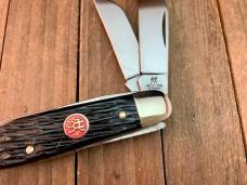 Henckels by Boker 4 Blade Stockman Black Jigged Bone Carbon Steel Blades 