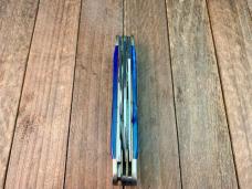 Henckels by Boker 4 Blade Stockman Blue Pin Feather Jigged Stainless Steel 