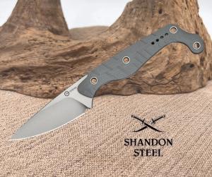 Civivi SOKN Fixed Knife 2.88" Full Tang Nitro V Steel Blade Gray G10 Handle 27-2