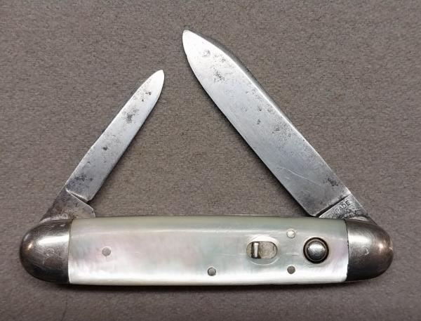 3 3/4" Schrade Cut Co Mother of Pearl with Full Bolsters 3 3/4" Schrade Cut Co Mother of Pearl with Full Bolsters