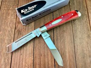 Kabar Mini Razor Trapper Smooth Red Bone 1989