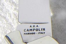 NEW A.G.A. CAMPOLIN 6" DOMINUS BEAUTIFUL ABALONE SCALES AUTOMATIC LEVER LOCK MANIAGO ITALY