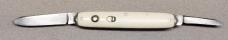 Early Schrade French Ivory Double Blade with Tip Bolsters