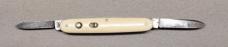 Early Schrade Cut Co 3 3/8" French Ivory Double Blade