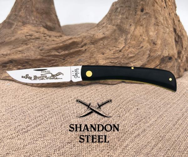 Case XX USA Large Sod Buster Pocket Knife 2138SS 00092 8.25" Open Black Folder Case XX USA Large Sod Buster Pocket Knife 2138SS 00092 8.25" Open Black Folder