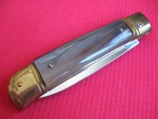 Older Italian Brazilian Horn Leverlock Switchblade Knife