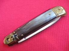 Older Italian Brazilian Horn Leverlock Switchblade Knife