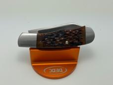 JEFF PEARCE CUSTOM BROWN JIGGED BONE MAGNACUT STEEL NATIVE KNIFE