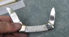Star Japan 1977 Mint In Box 2 Blade Canoe Cracked Ice 3 3/4" Closed AFL-Cio Local 454 