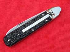  7-3/4" Boker Tree Brand 712 German "Springer" leverlock auto black pick bone
