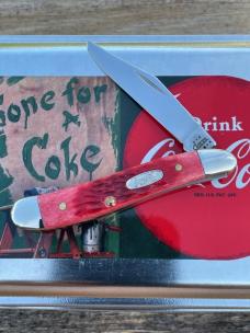 CASE XX ** 2002 DARK RED JIG BONE COCA COLA PEANUT IN TIN