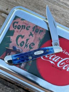 CASE XX ** 2002 COCA COLA BLUE JIG BONE PEANUT IN TIN