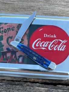 CASE XX ** 2002 COCA COLA BLUE JIG BONE PEANUT IN TIN
