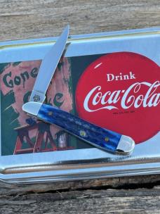 CASE XX ** 2002 COCA COLA BLUE JIG BONE PEANUT IN TIN