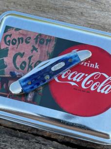 CASE XX ** 2002 COCA COLA BLUE JIG BONE PEANUT IN TIN