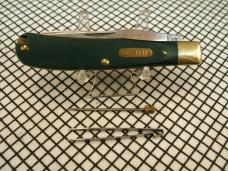 SCHRADE OLD TIMER 96OT BEARHEAD TRAPPER USA CARBON STEEL BLADES NIB RARE GREEN UNUSED POCKET KNIFE