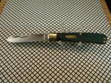 SCHRADE OLD TIMER 96OT BEARHEAD TRAPPER USA CARBON STEEL BLADES NIB RARE GREEN UNUSED POCKET KNIFE