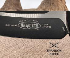Microtech 160A-1T SOCOM Elite S/E - Black Handle - Two-Tone Black Blade