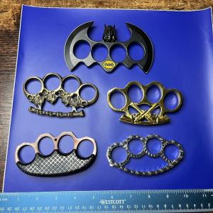 Lot of 5 "Brass" Knuckles / Paper Weights