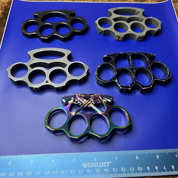 Lot of 5 "Brass" Knuckles / Paper Weights