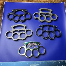 Lot of 5 "Brass" Knuckles / Paper Weights