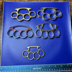 Lot of 5 "Brass" Knuckles / Paper Weights