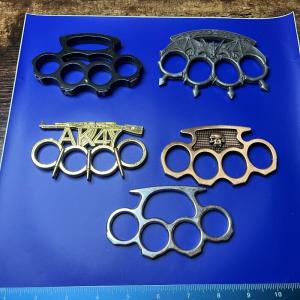 Lot of 5 "Brass" Knuckles / Paper Weights